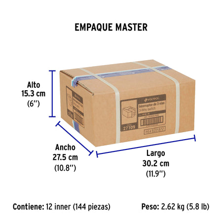 Interruptor de 3 vías, Volteck Basic