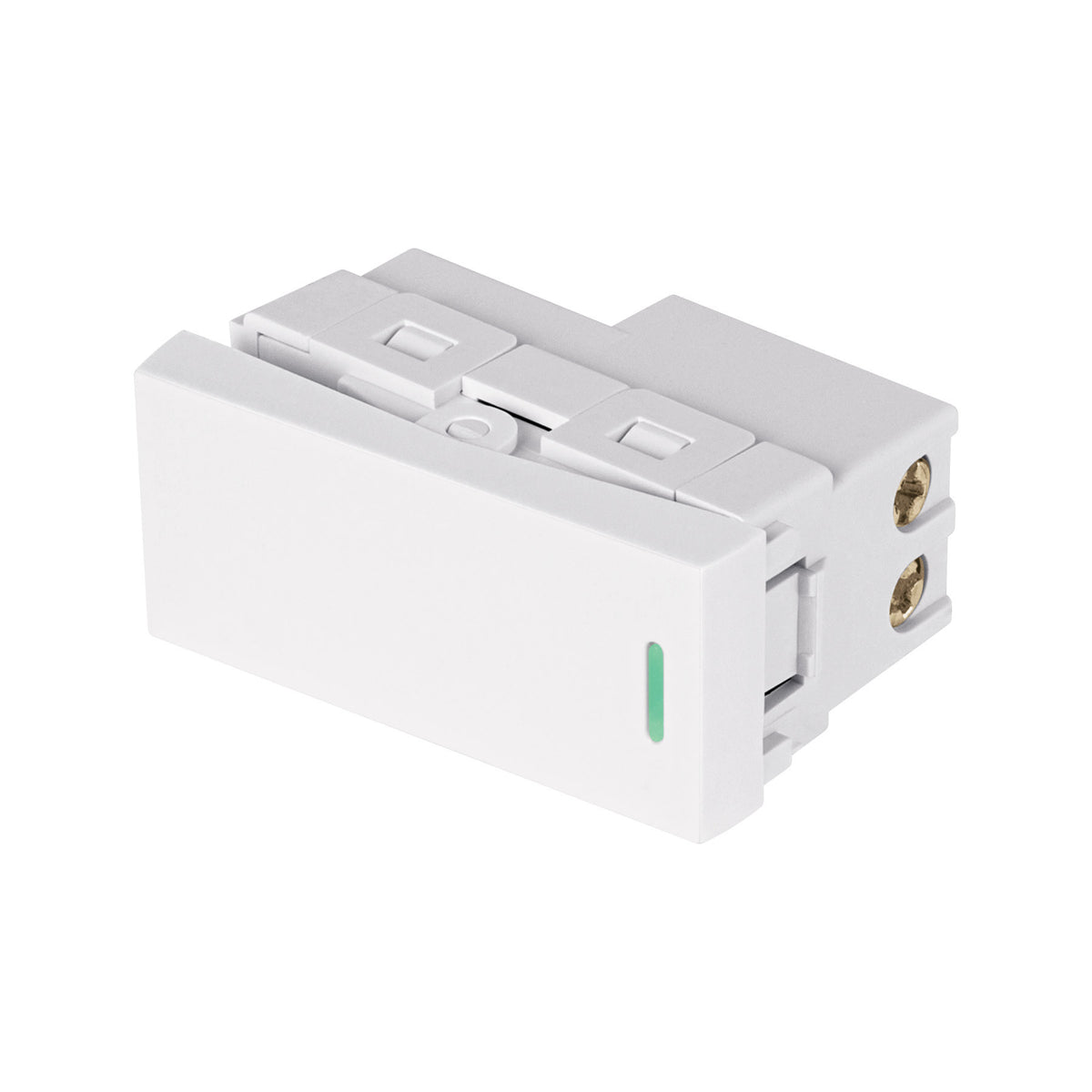 Interruptor de 3 vias blanco de 1 modulo linea Lisboa