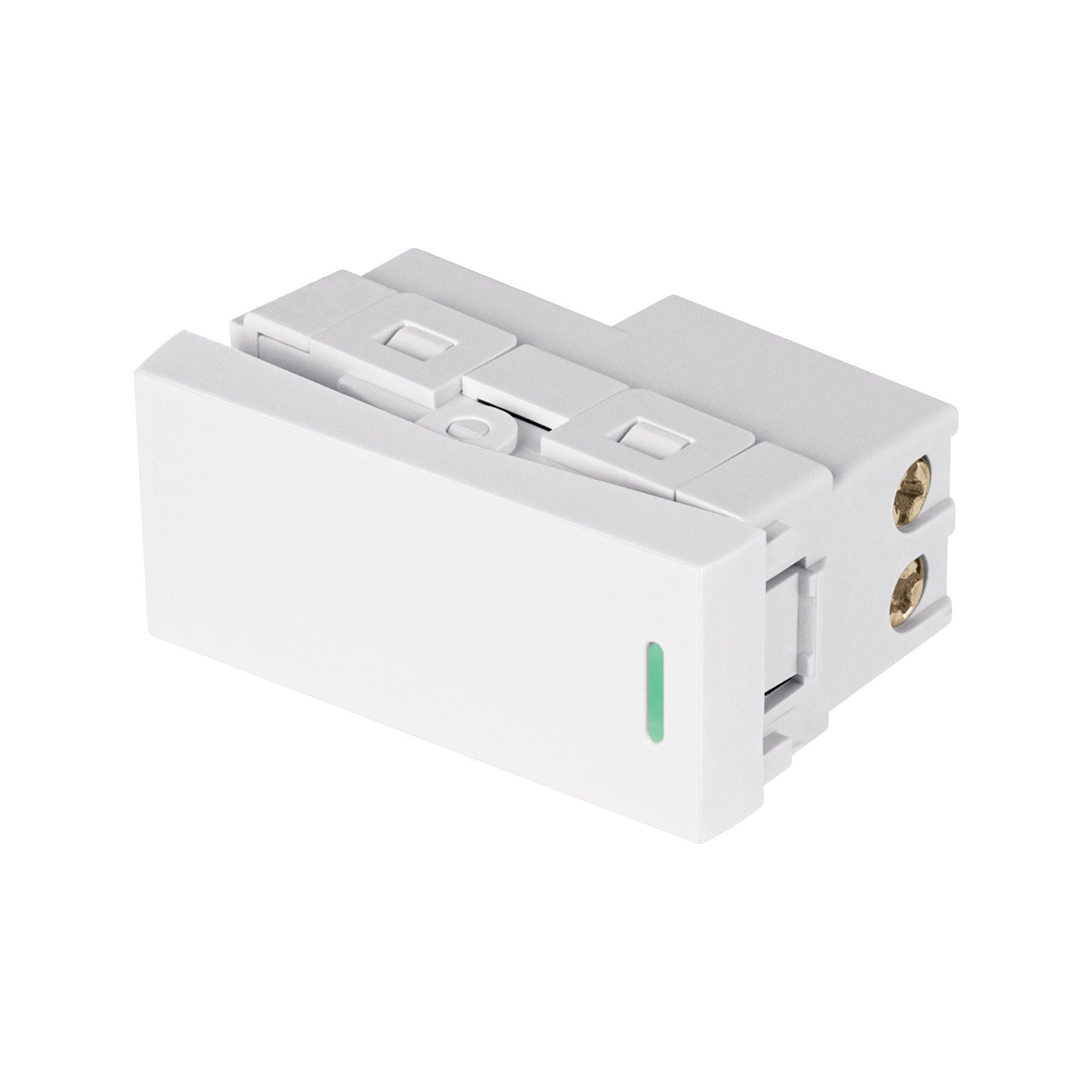 Interruptor de 3 vias blanco de 1 modulo linea Lisboa