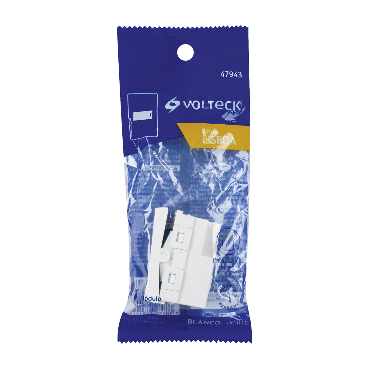 Interruptor de 3 vias blanco de 1 modulo linea Lisboa