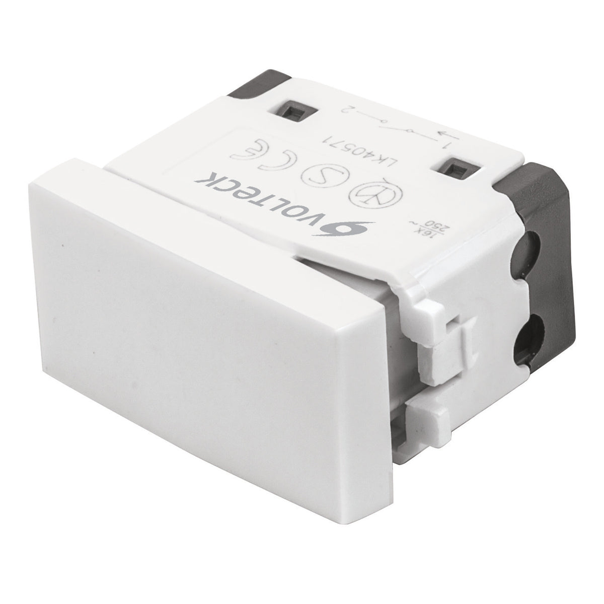 Interruptor sencillo linea Oslo color blanco