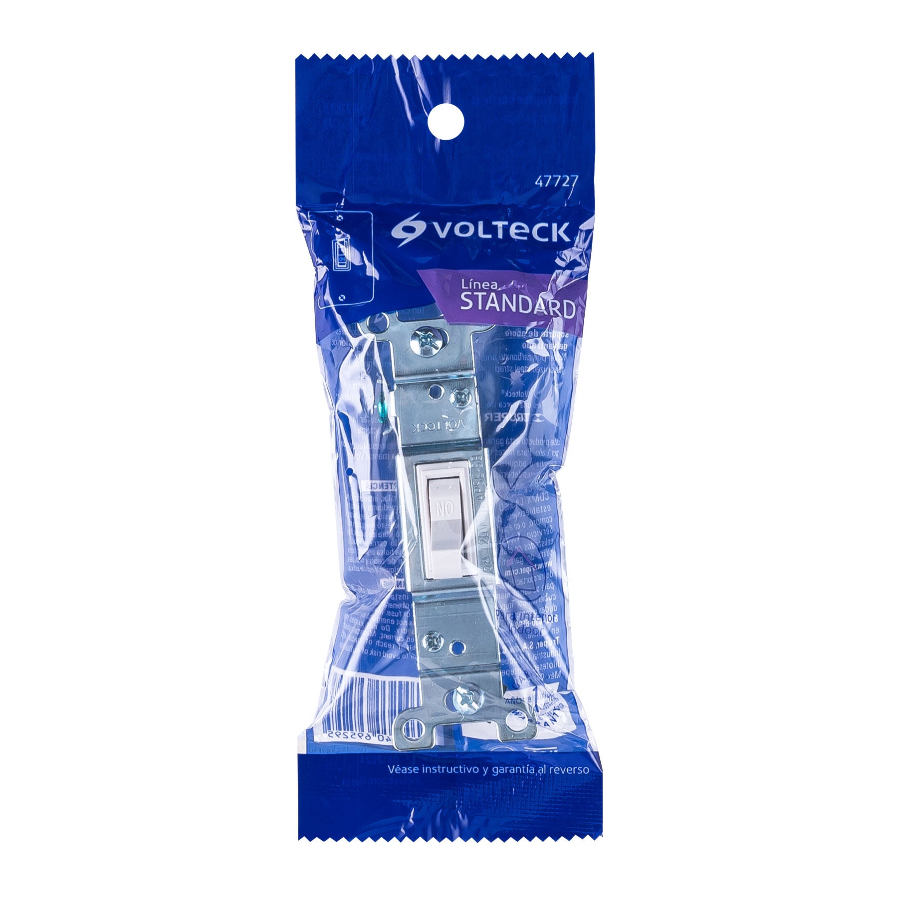 Interruptor vertical de palanca, Standard, blanco, Volteck