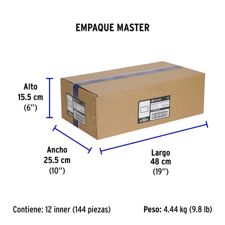 Interruptor 3 vías acero inox de 1.5 módulos, línea Lisboa