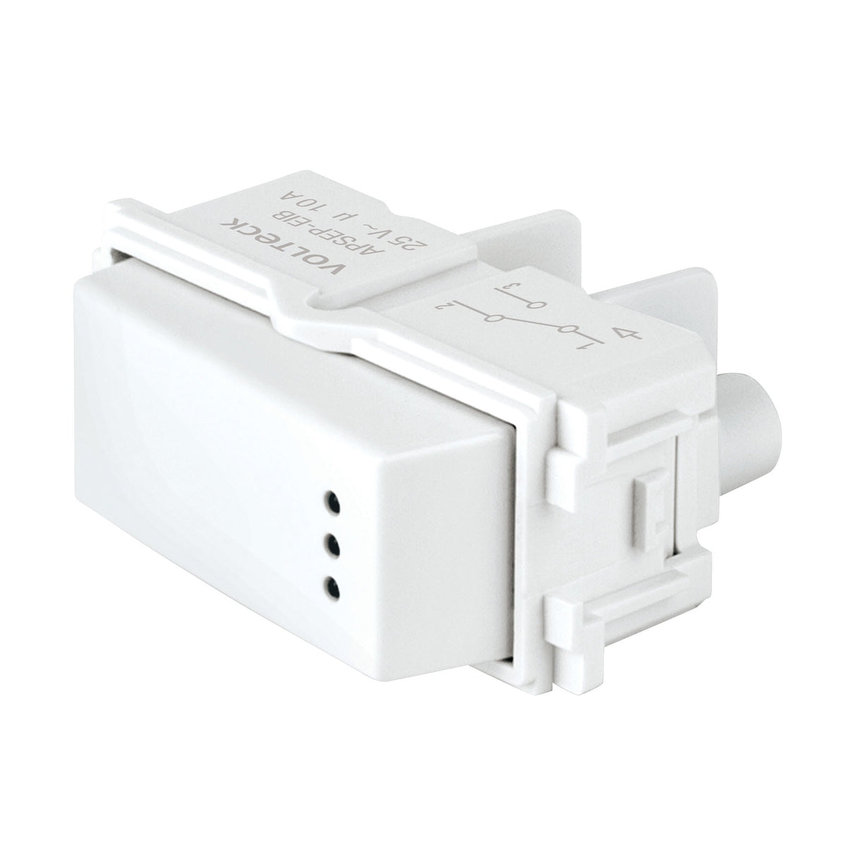Interruptor de 3 vias con luz piloto linea Italiana blanco
