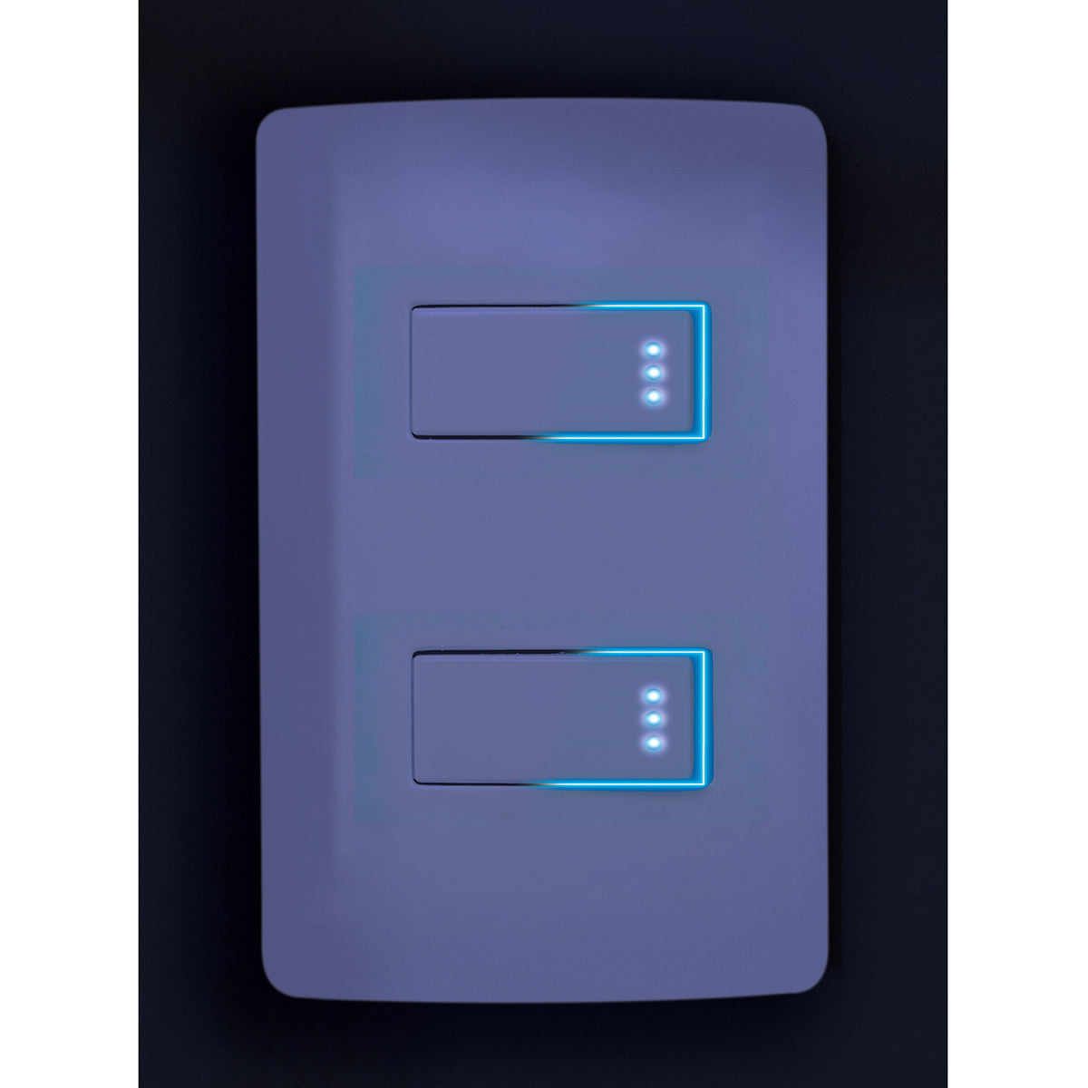 Interruptor de 3 vías con luz piloto, línea Italiana, marfil