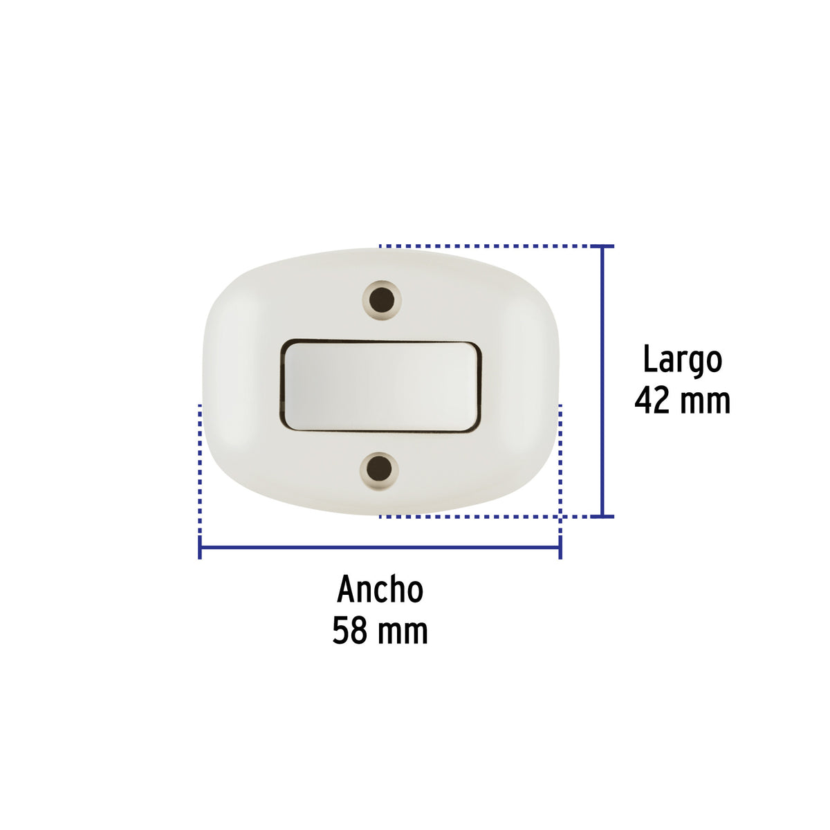 Interruptor de sobreponer sencillo, Volteck