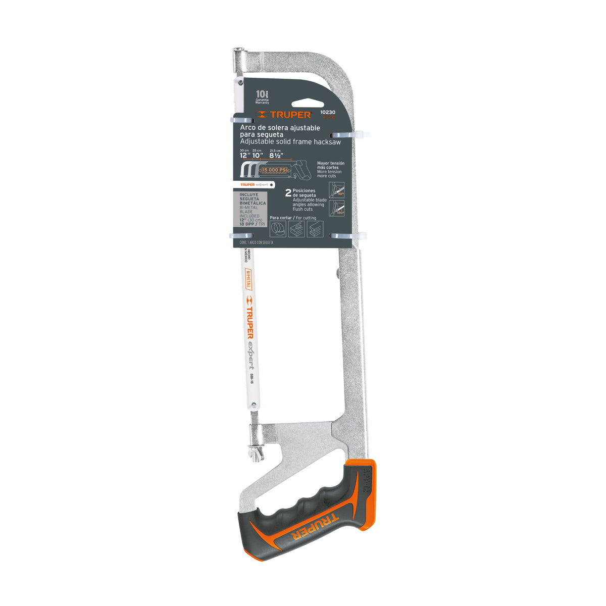 Arco 12" profesional ajustable de solera para segueta
