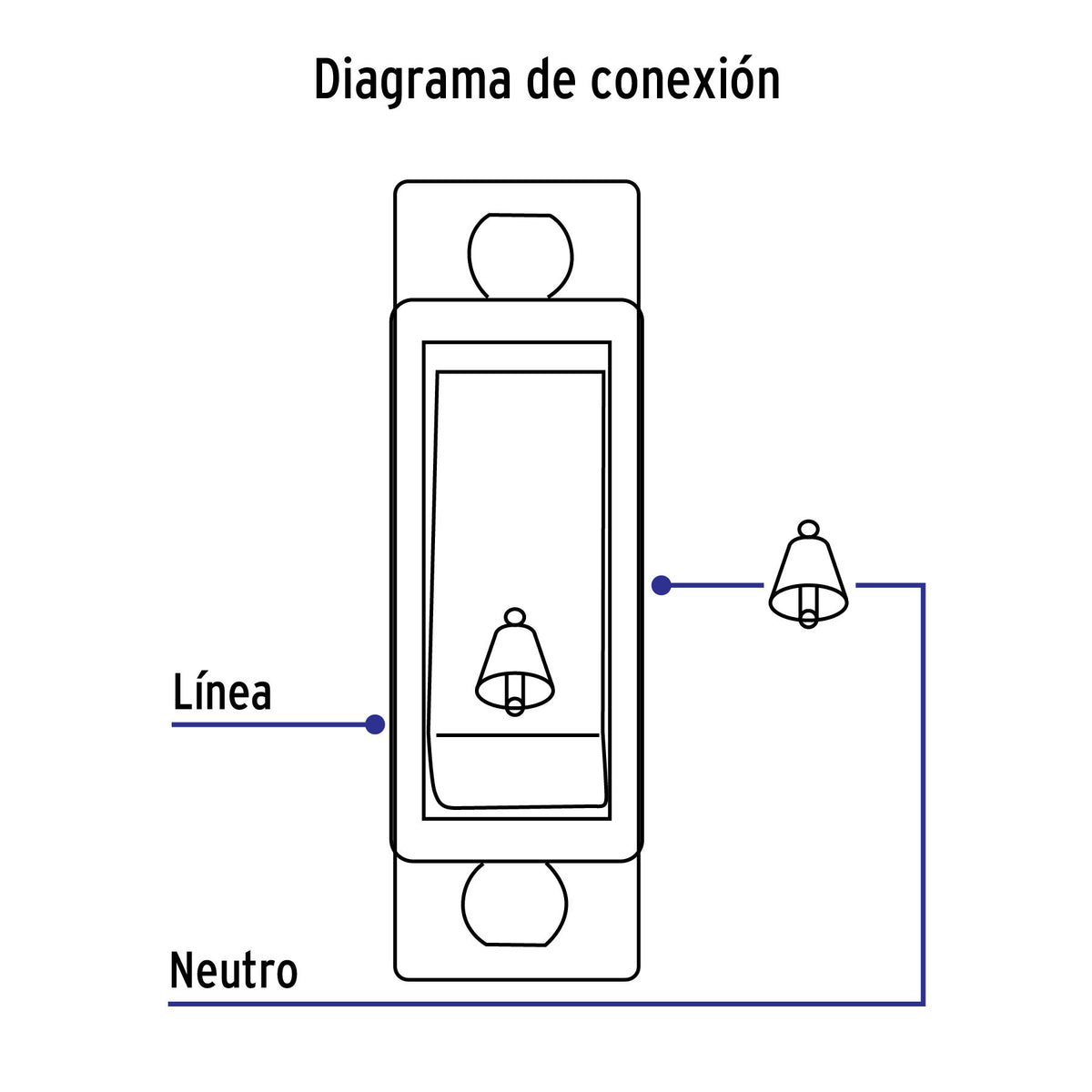 Interruptor para timbre, línea Económica, Volteck