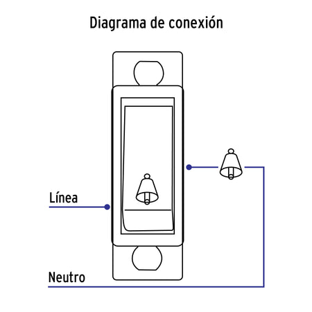 Interruptor para timbre, línea Económica, Volteck