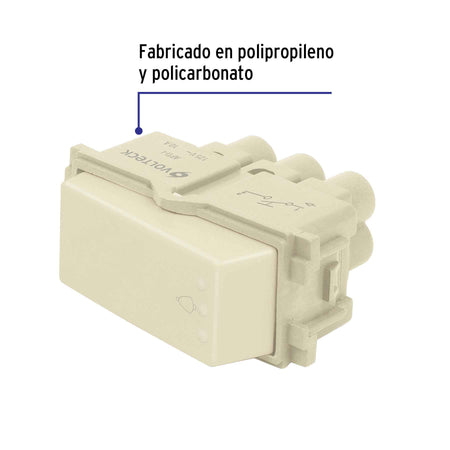 Interruptor para timbre, línea Italiana, color marfil