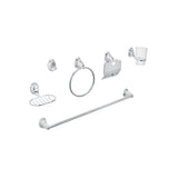Juego de 6 accesorios para bano FOSET AQUA cromo