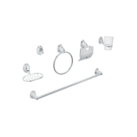Juego de 6 accesorios para bano FOSET AQUA cromo