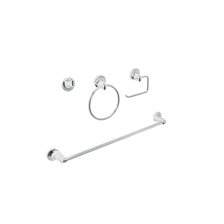 Juego de 4 accesorios para bano cromo FOSET AQUA