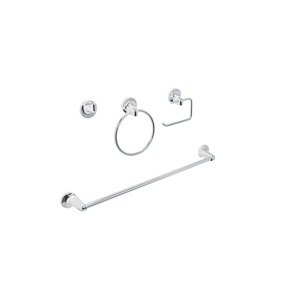 Juego de 4 accesorios para bano cromo FOSET AQUA