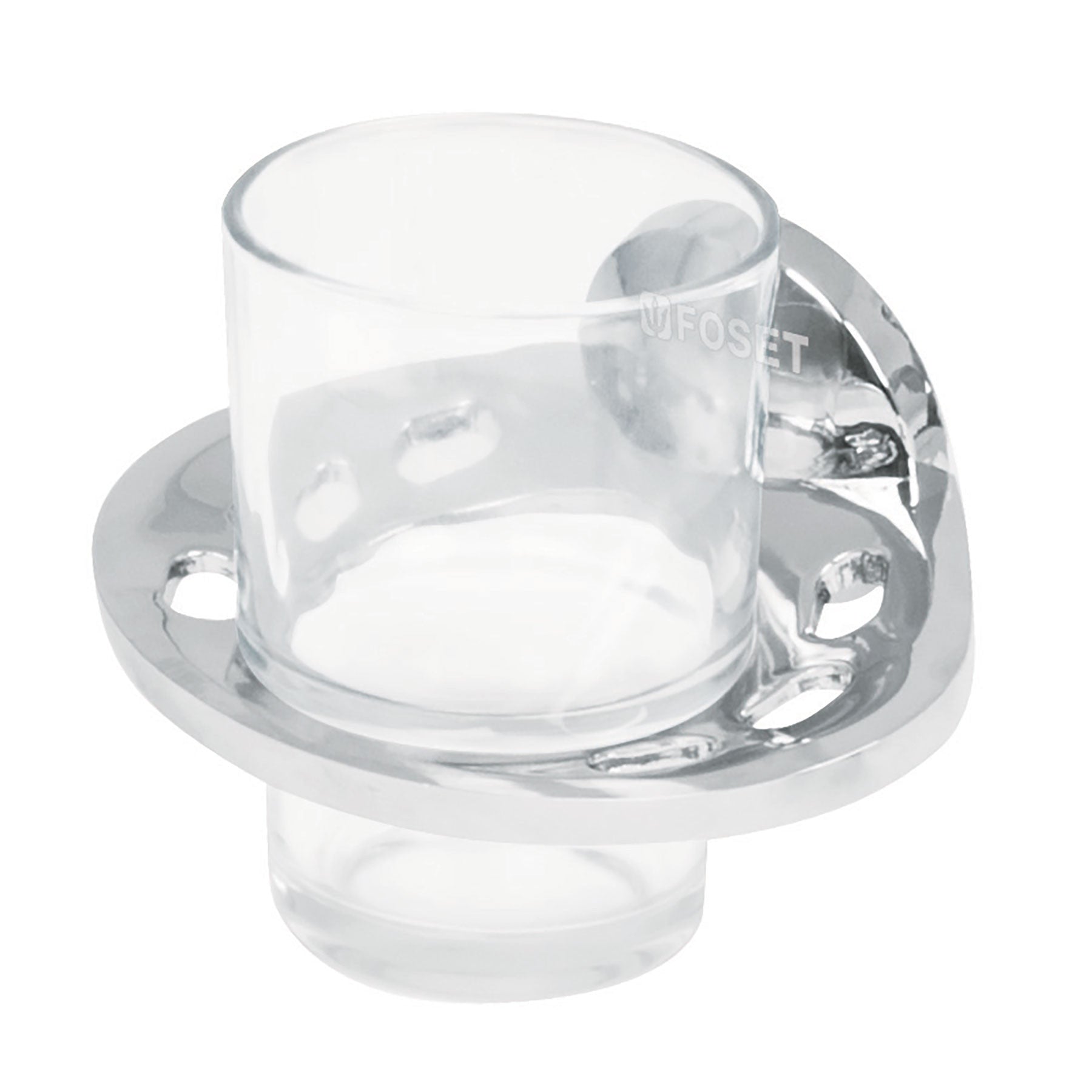 Portavaso cepillero chapeton redondo cromo FOSET AQUA