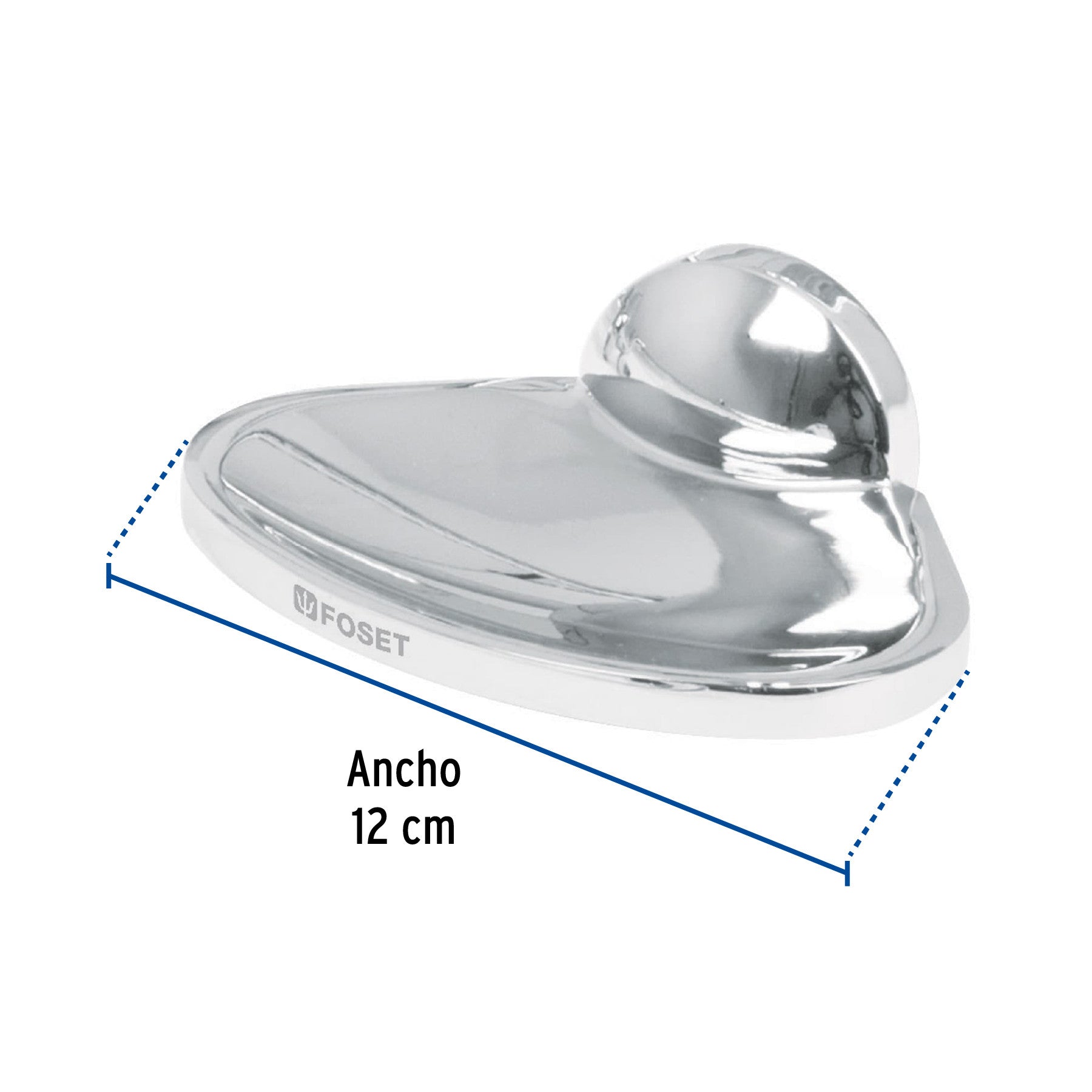 Jabonera ovalada cromo FOSET AQUA