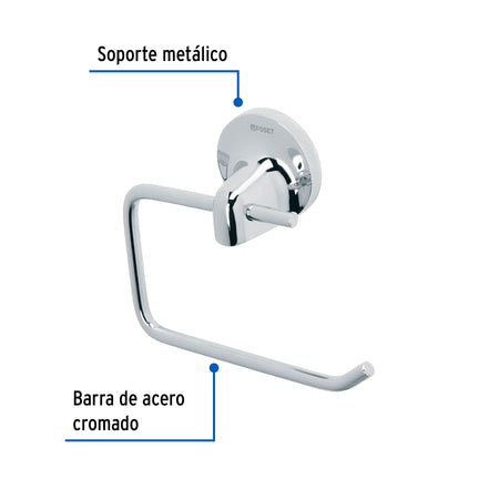 Portarrollo sin cubierta cromo FOSET AQUA