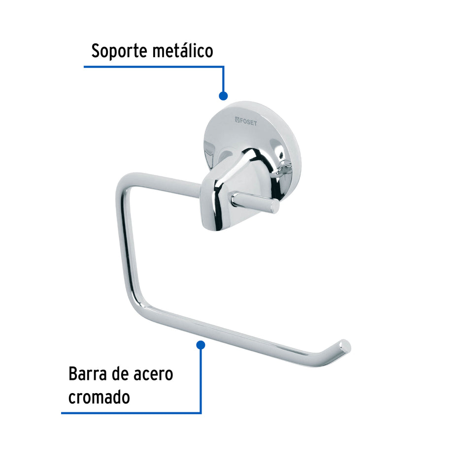 Portarrollo sin cubierta cromo FOSET AQUA