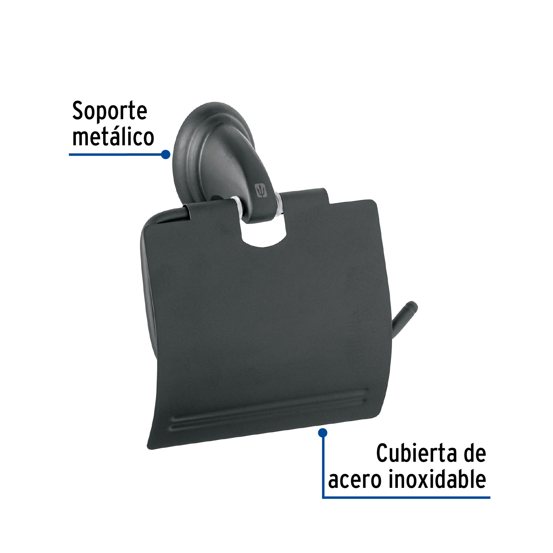Portarrollo con cubierta FOSET AQUA negro