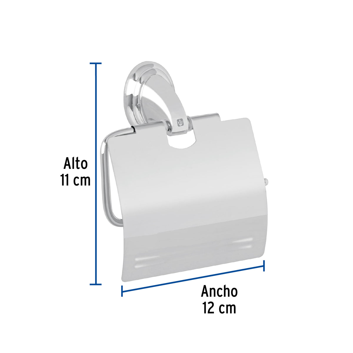 Portarrollo con cubierta FOSET AQUA cromo