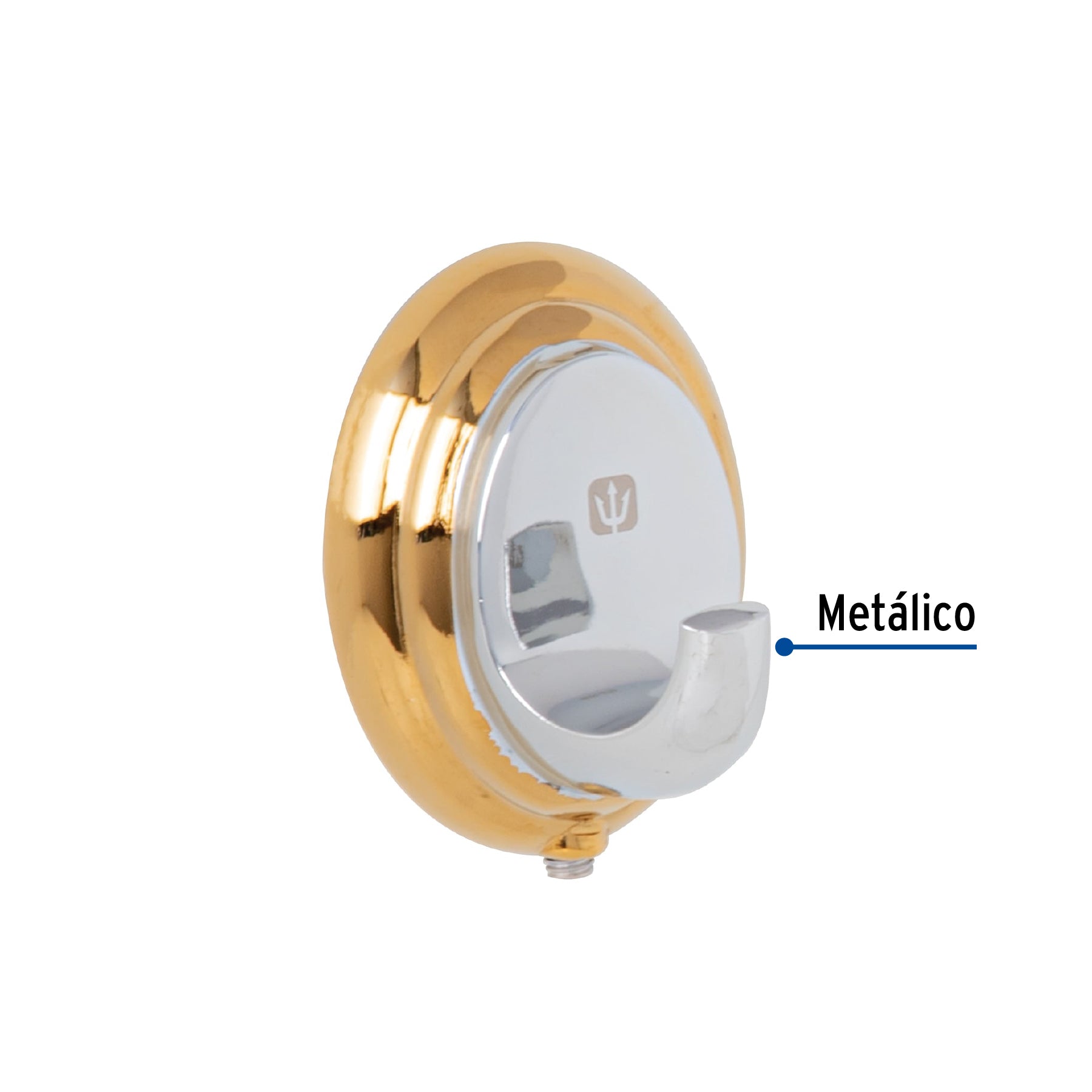 Gancho sencillo para toallas, cromo-oro, FOSET AQUA
