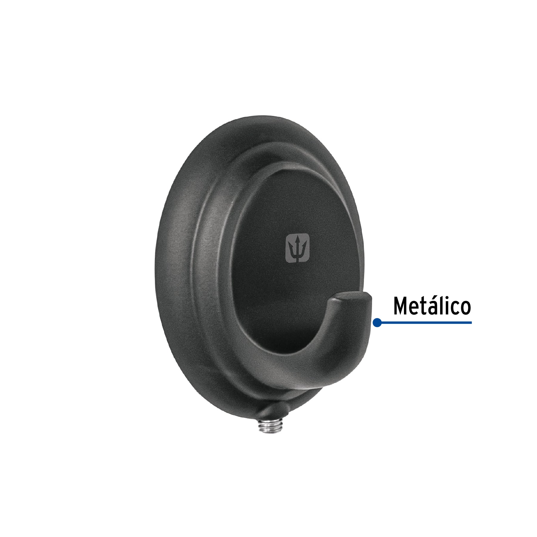 Gancho sencillo para toallas negro FOSET AQUA