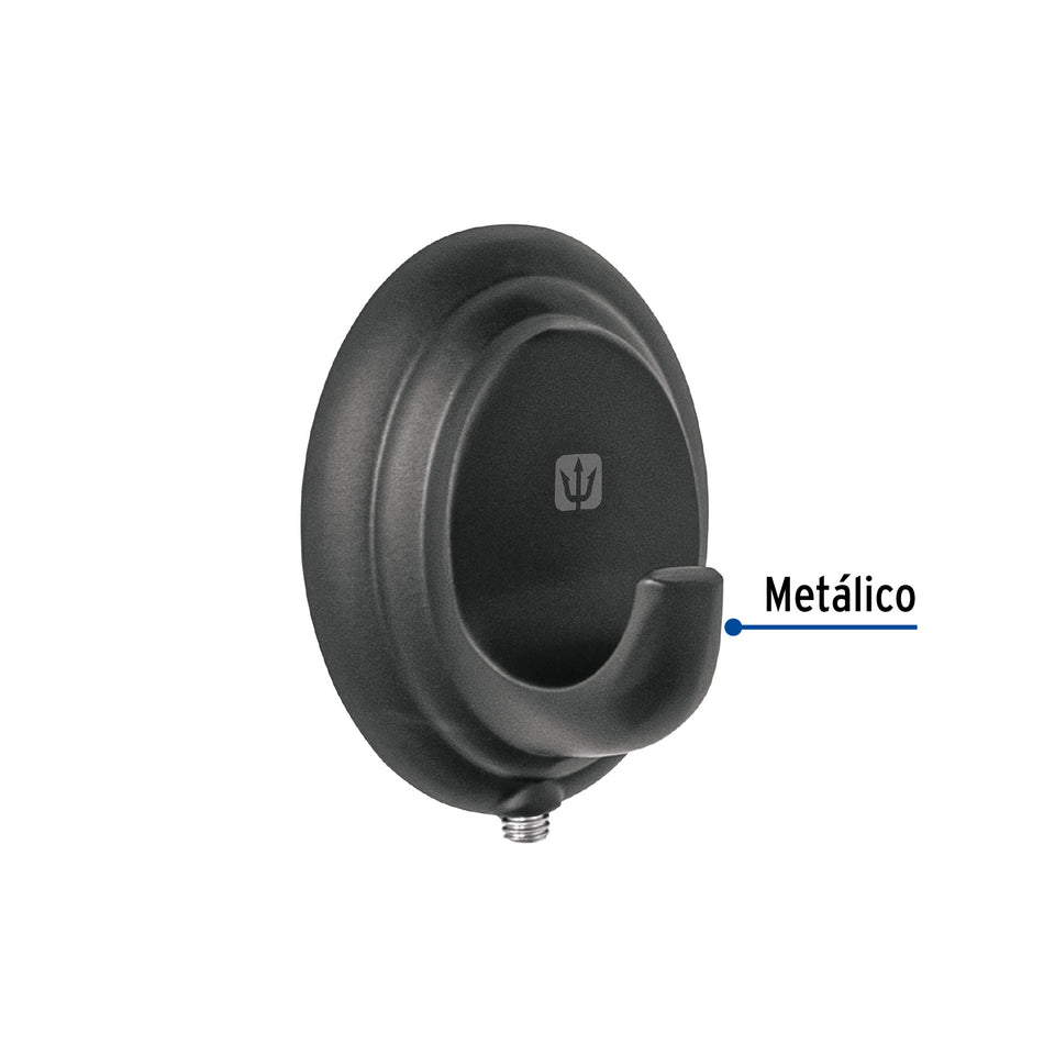 Gancho sencillo para toallas negro FOSET AQUA