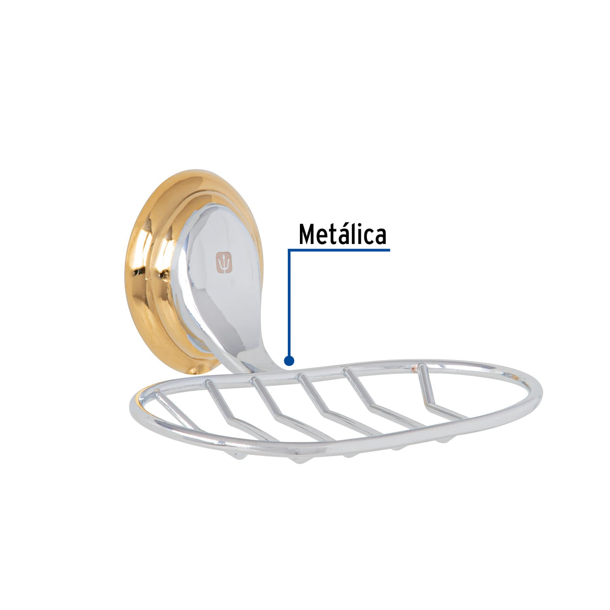 Jabonera de rejilla, cromo-oro, FOSET AQUA