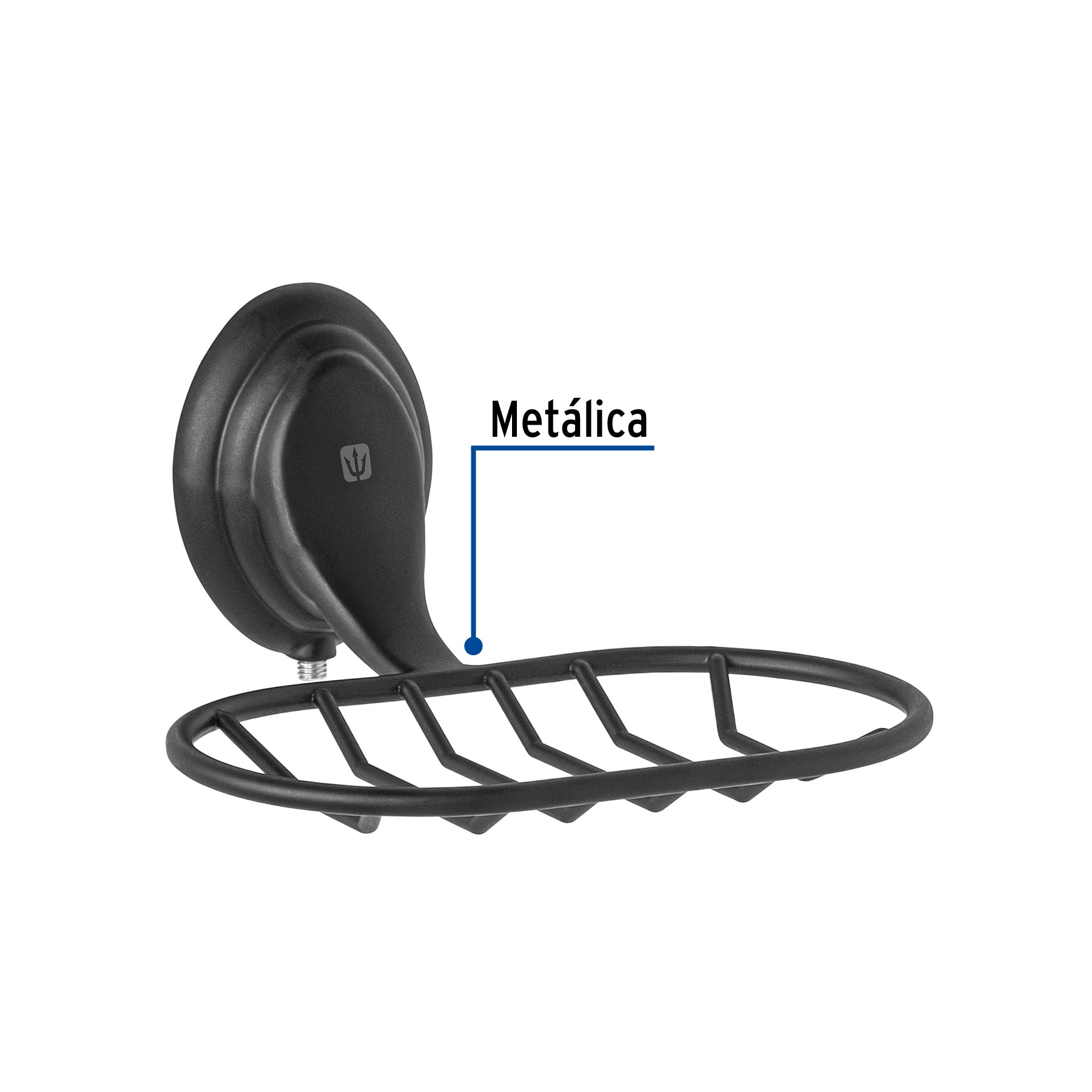Jabonera de rejilla negro FOSET AQUA