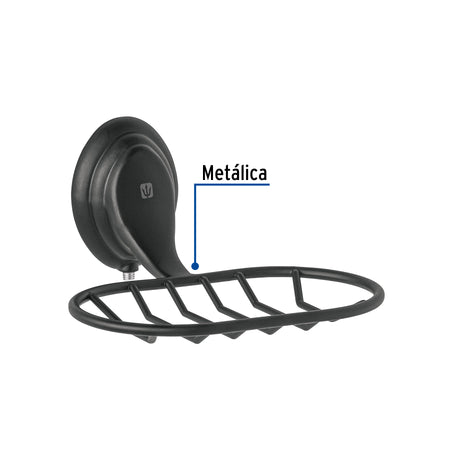 Jabonera de rejilla negro FOSET AQUA