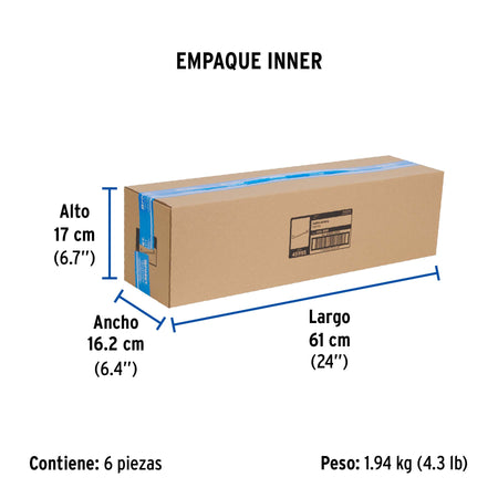 Toallero de barra largo, negro, FOSET AQUA