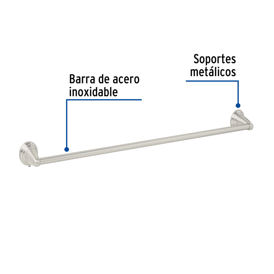 Toallero de barra largo niquel satin FOSET AQUA