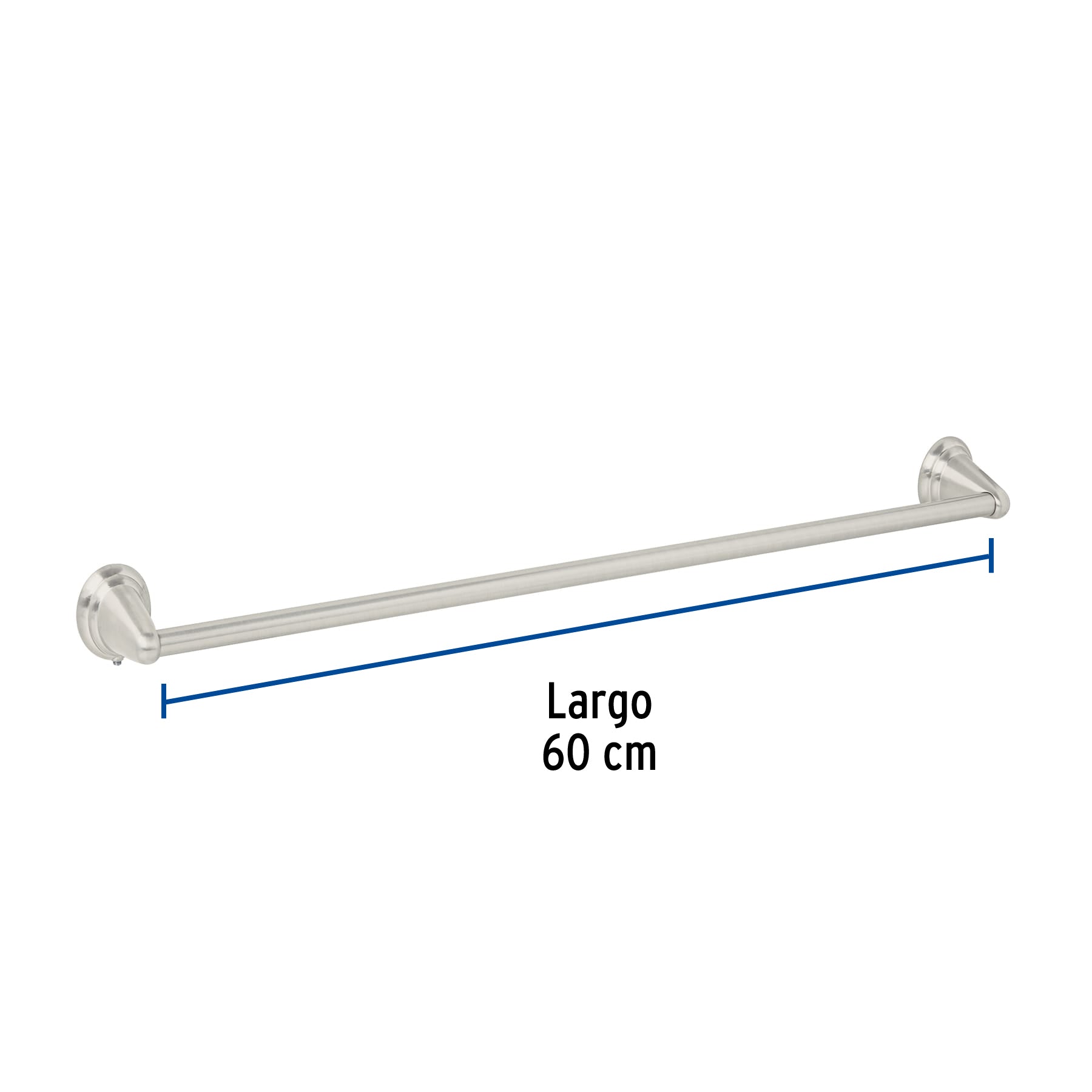Toallero de barra largo niquel satin FOSET AQUA