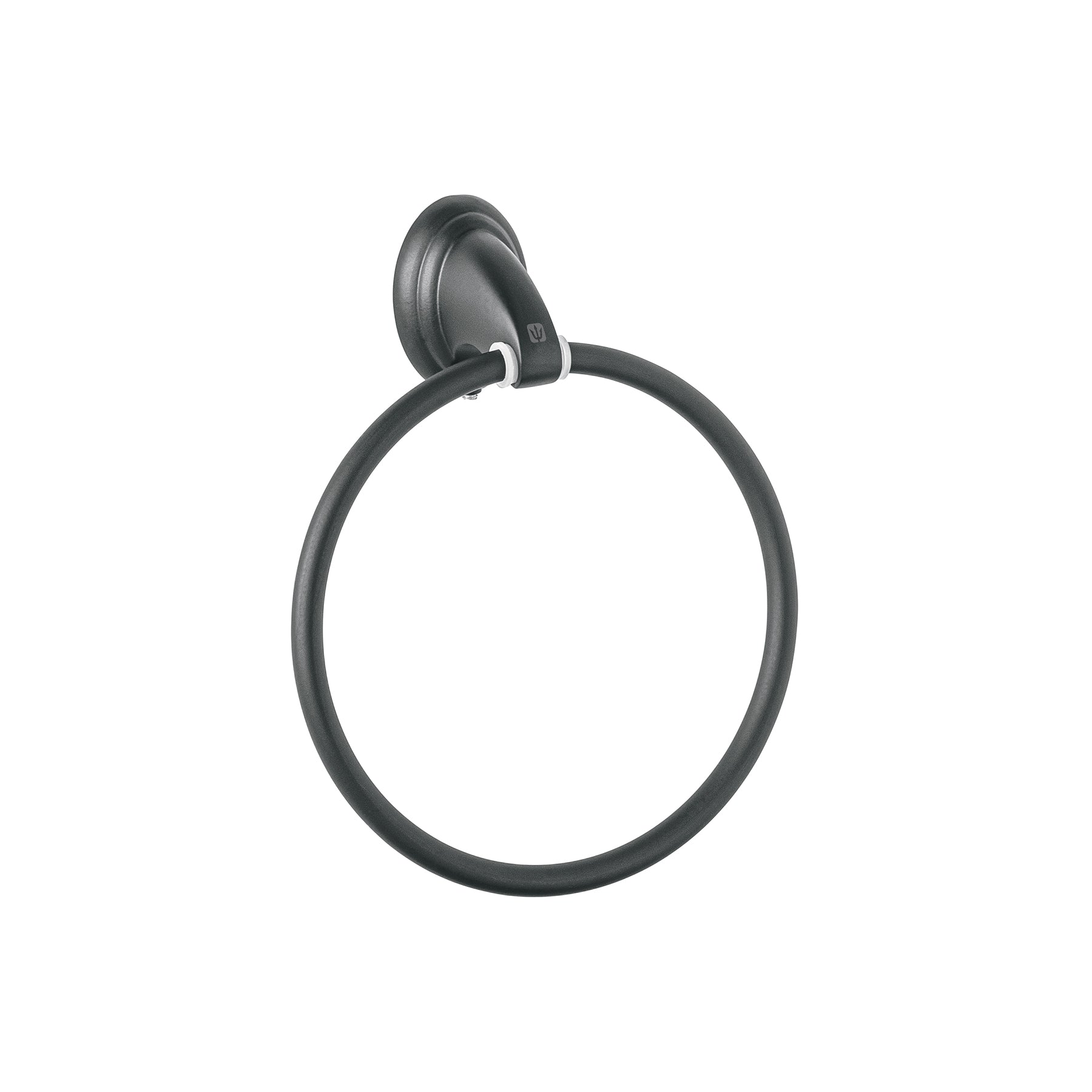 Toallero de argolla negro FOSET AQUA