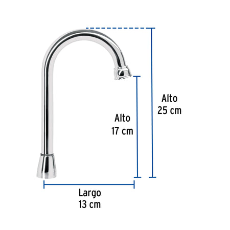Cuello tipo bar para mezcladora de lavabo, cromo-oro, AQUA