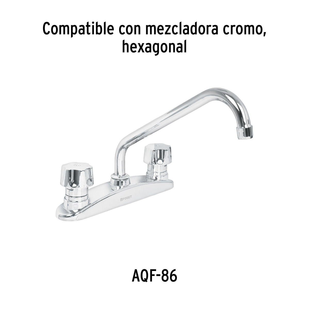 Cuello estándar para mezcladora de fregadero, cromo, AQUA