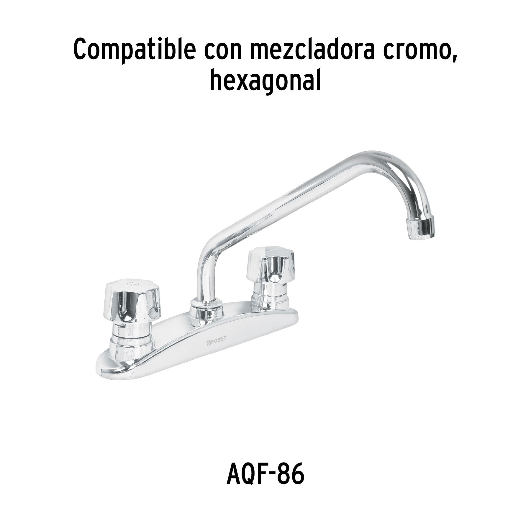 Cuello estándar para mezcladora de fregadero, cromo, AQUA
