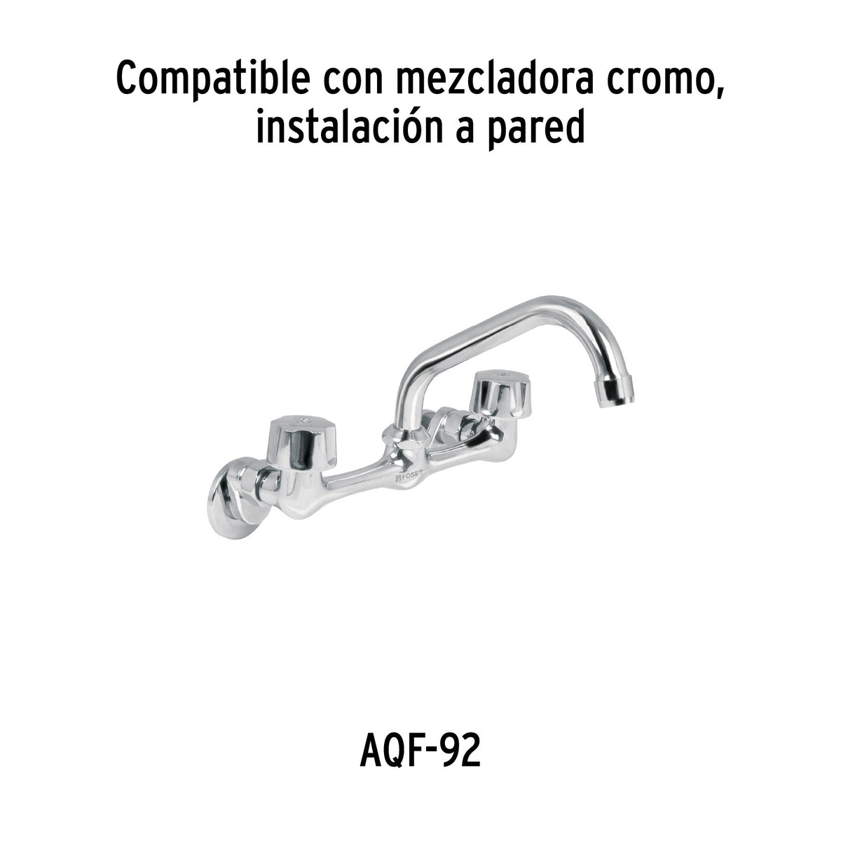 Cuello corto para mezcladora de fregadero, cromo, AQUA