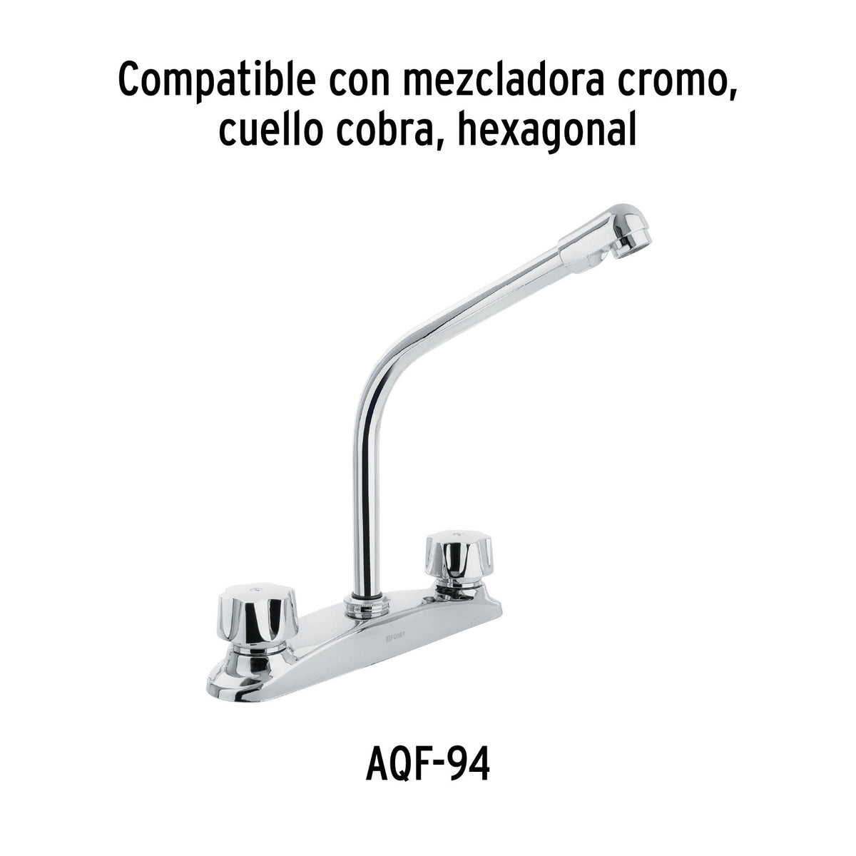 Cuello tipo cobra p/mezcladora de fregadero de manerales hex