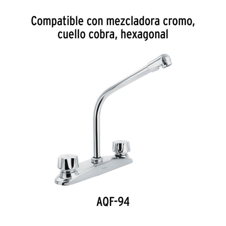 Cuello tipo cobra p/mezcladora de fregadero de manerales hex