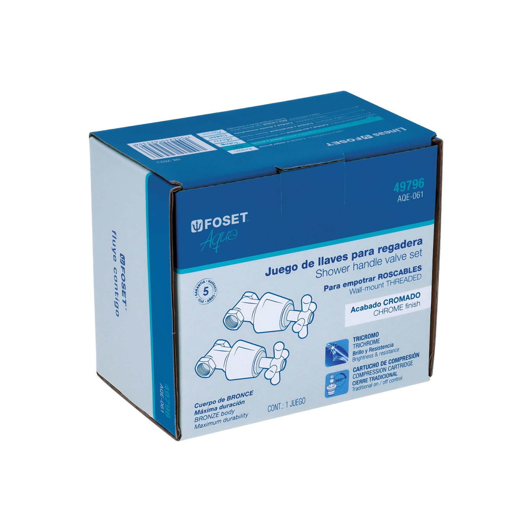 Juego llaves empotrar roscables cruceta AQUA