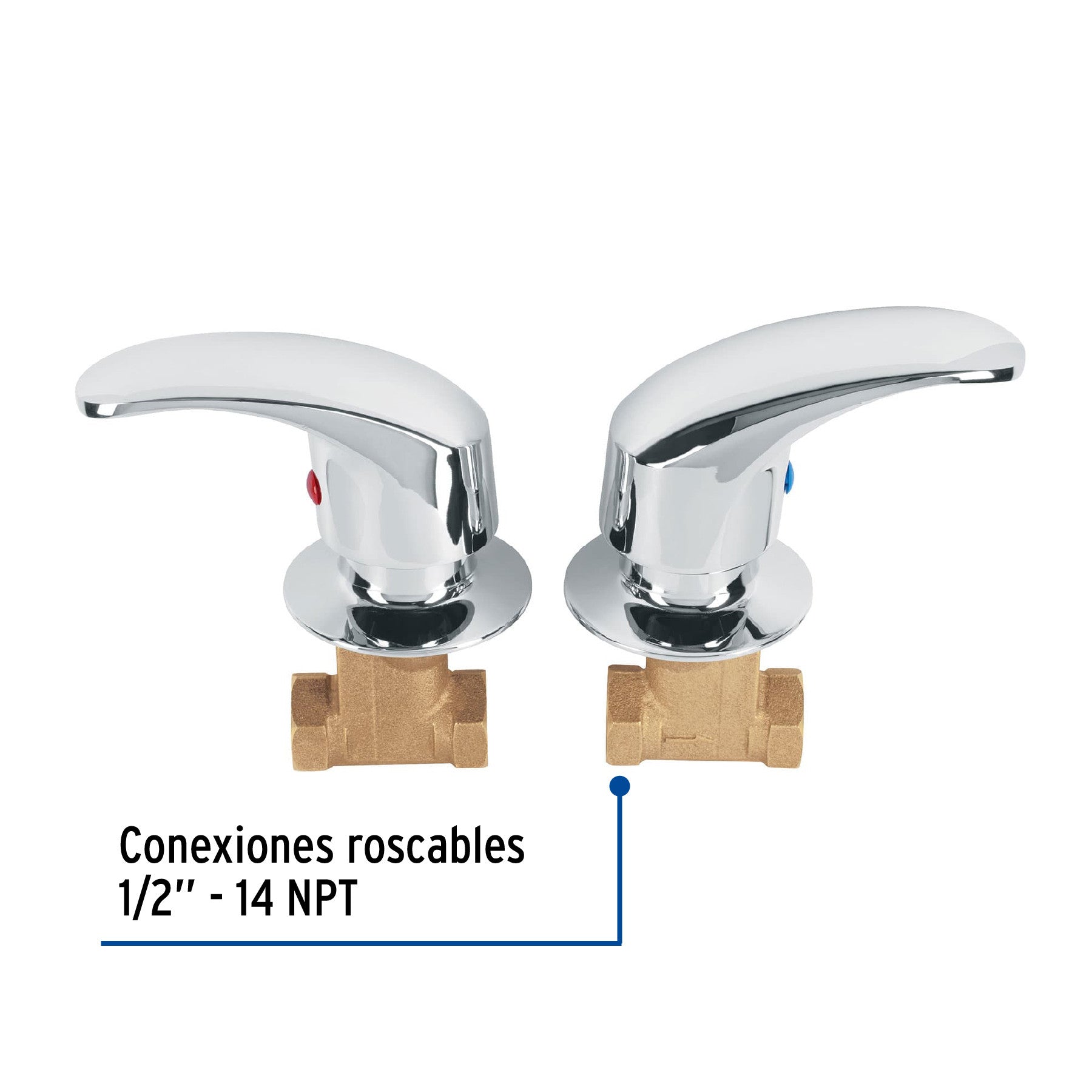 Juego llaves empotrar roscables palanca AQUA