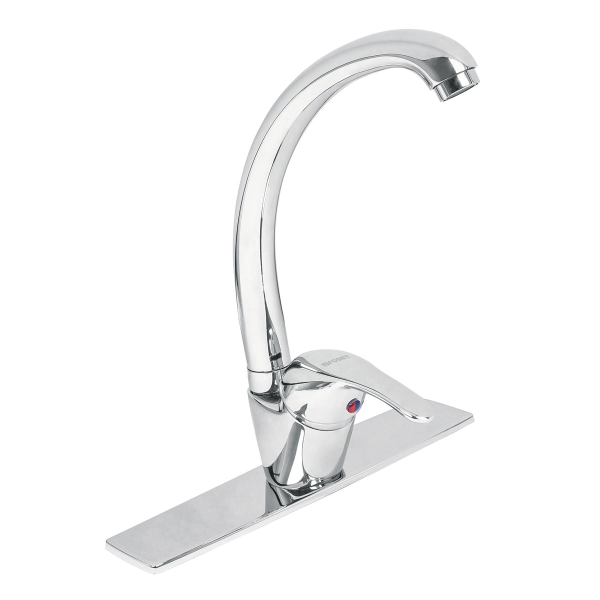 Monomando fregadero cromo cuello curvo AQUA