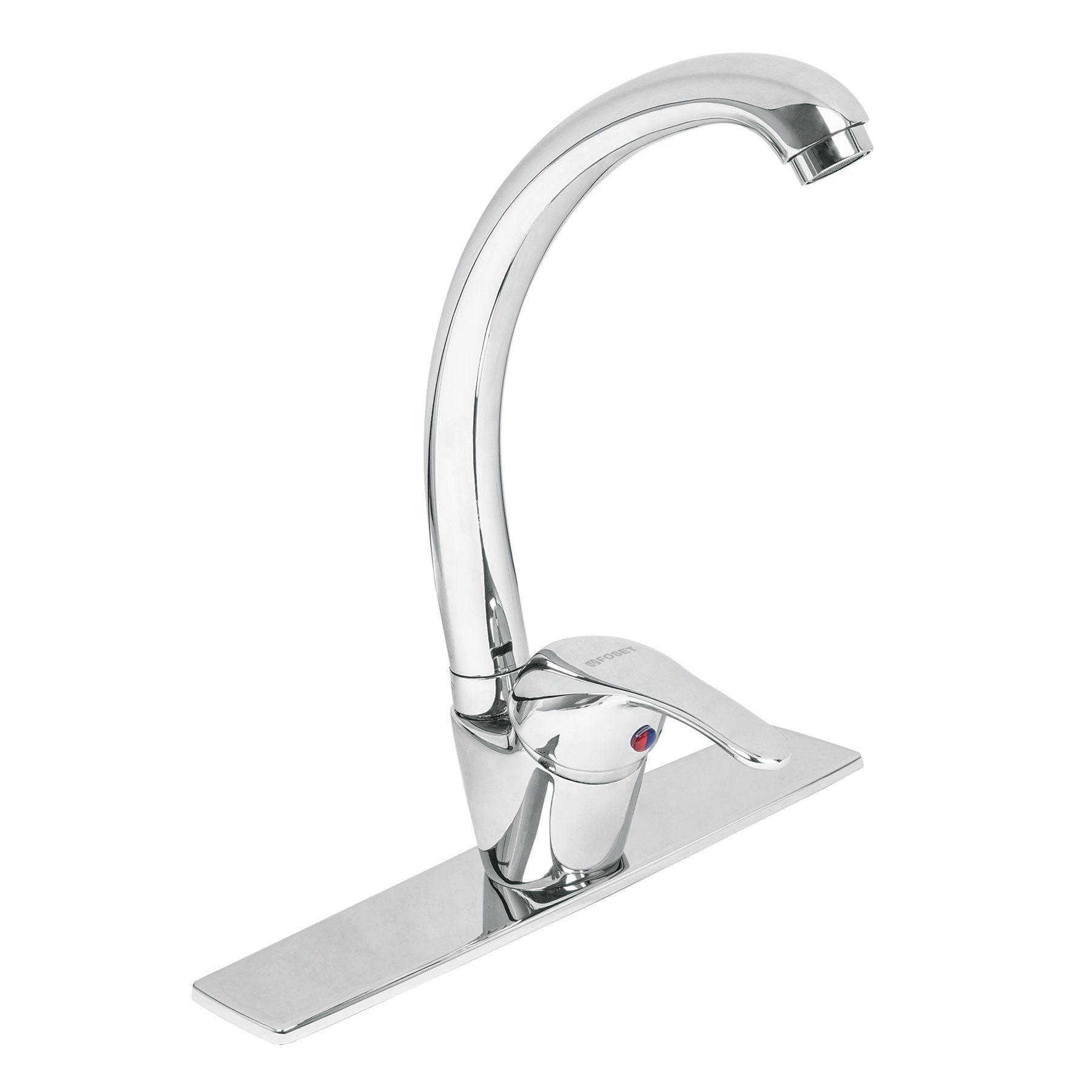 Monomando fregadero cromo cuello curvo AQUA