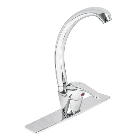 Monomando fregadero cromo cuello curvo AQUA