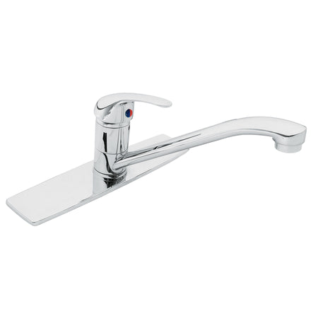 Monomando fregadero cromo cuello recto AQUA