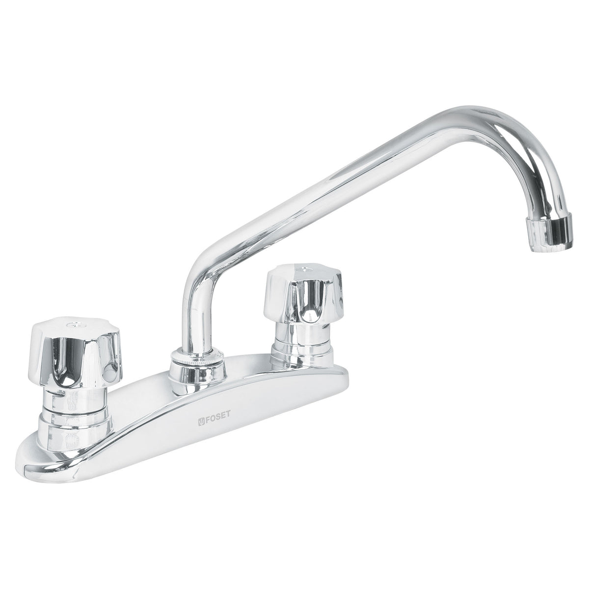 Mezcladora fregadero 8" cromo hexagonal AQUA