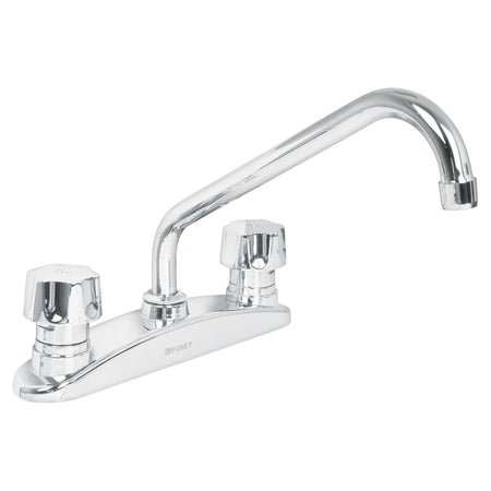 Mezcladora fregadero 8" cromo hexagonal AQUA