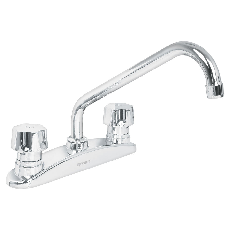 Mezcladora fregadero 8" cromo hexagonal AQUA