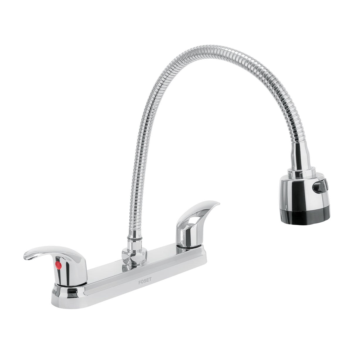 Mezcladora fregadero 8" cromo cuello flexible palancaAQUA